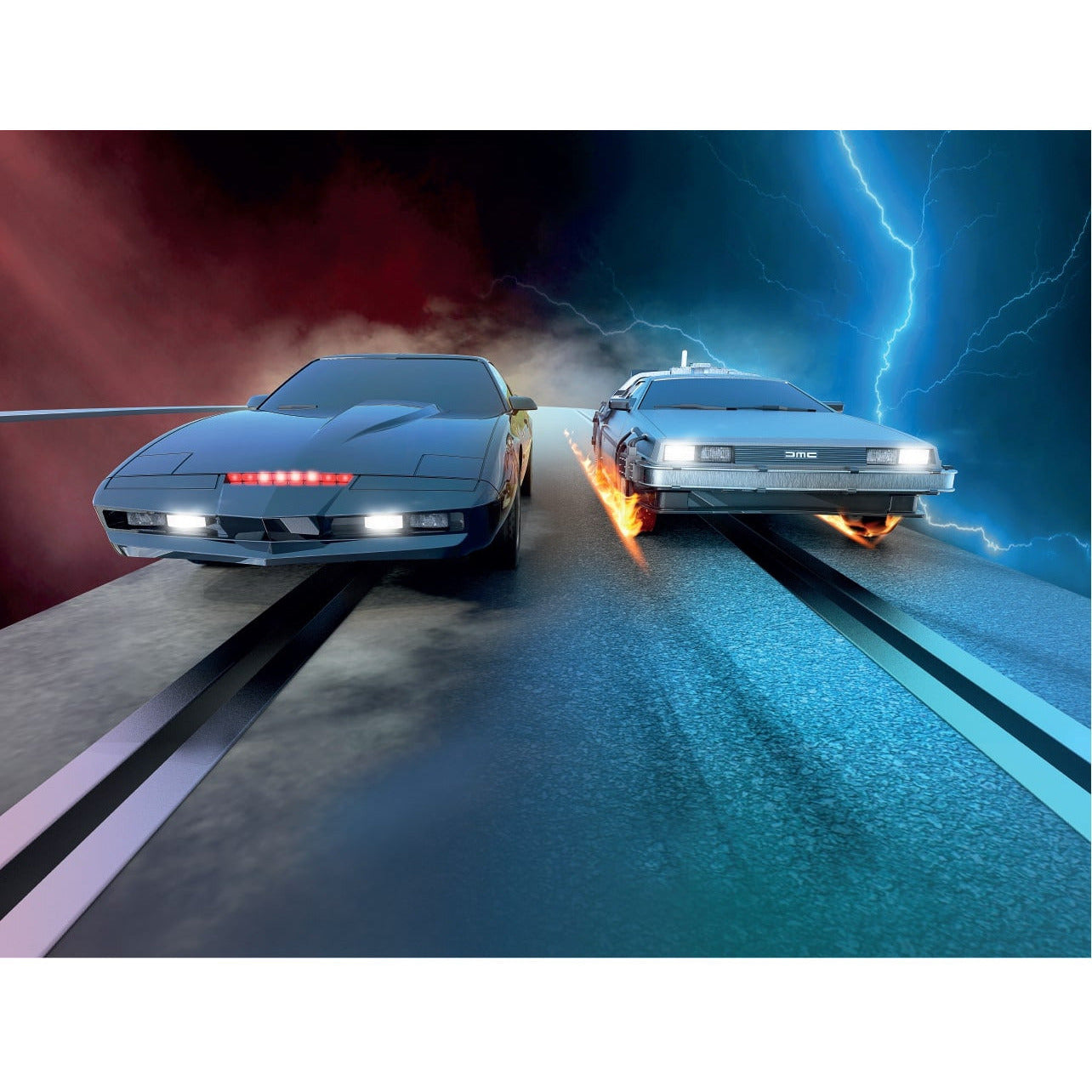 Scalextric 1980's TV - Back to the Future vs Knight Rider 1:32 scale slot car race set Slot Car Scalextric