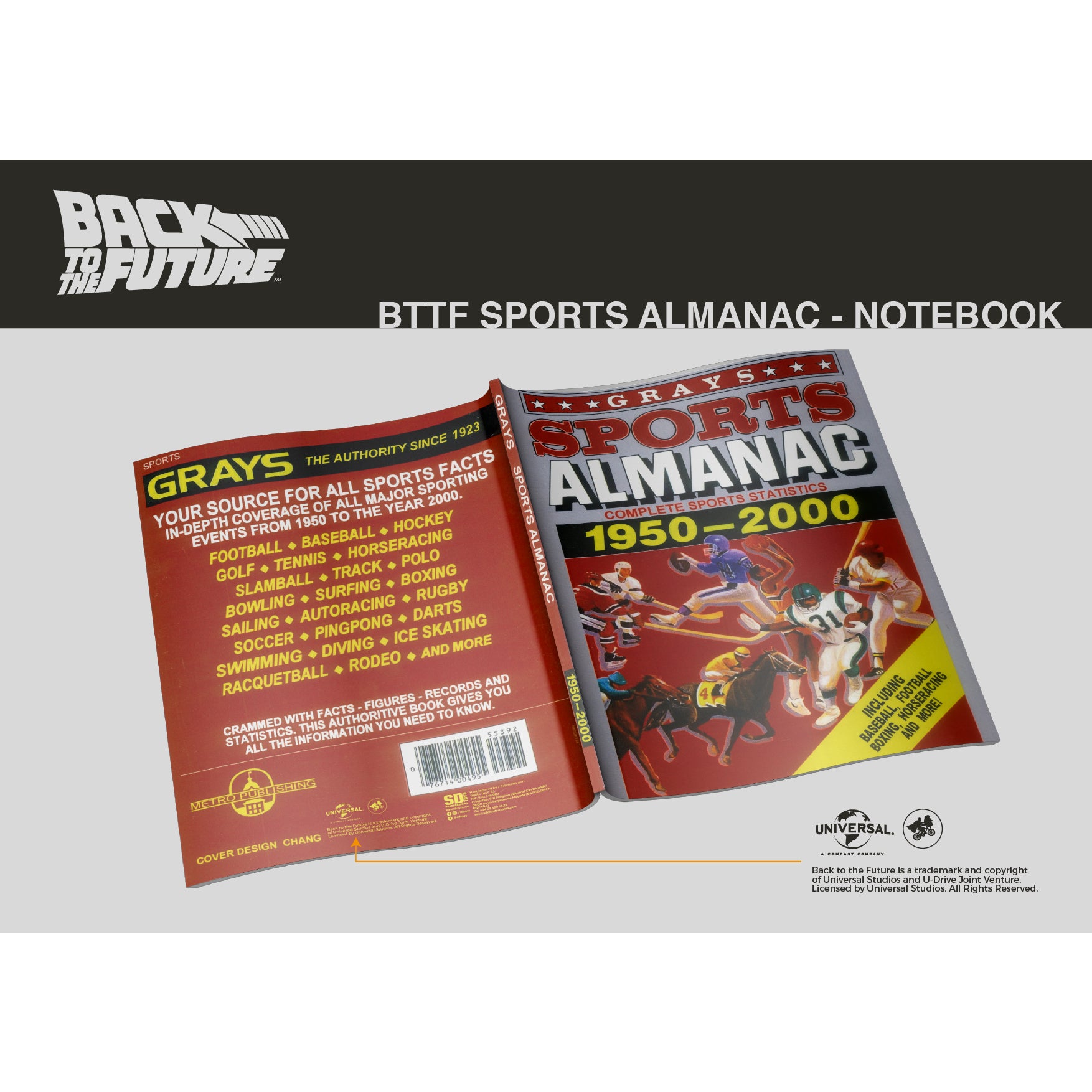 Back to the Future Part II Grays Sports Almanac softcover notebook Notebook SD Toys