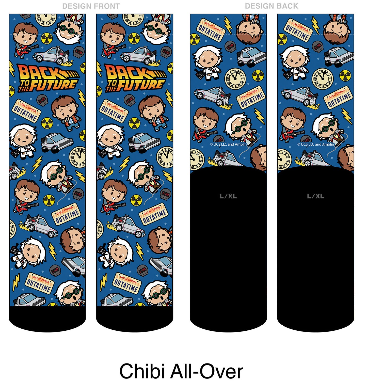Back to the Future "Chibi All-Over" Unisex Socks Socks