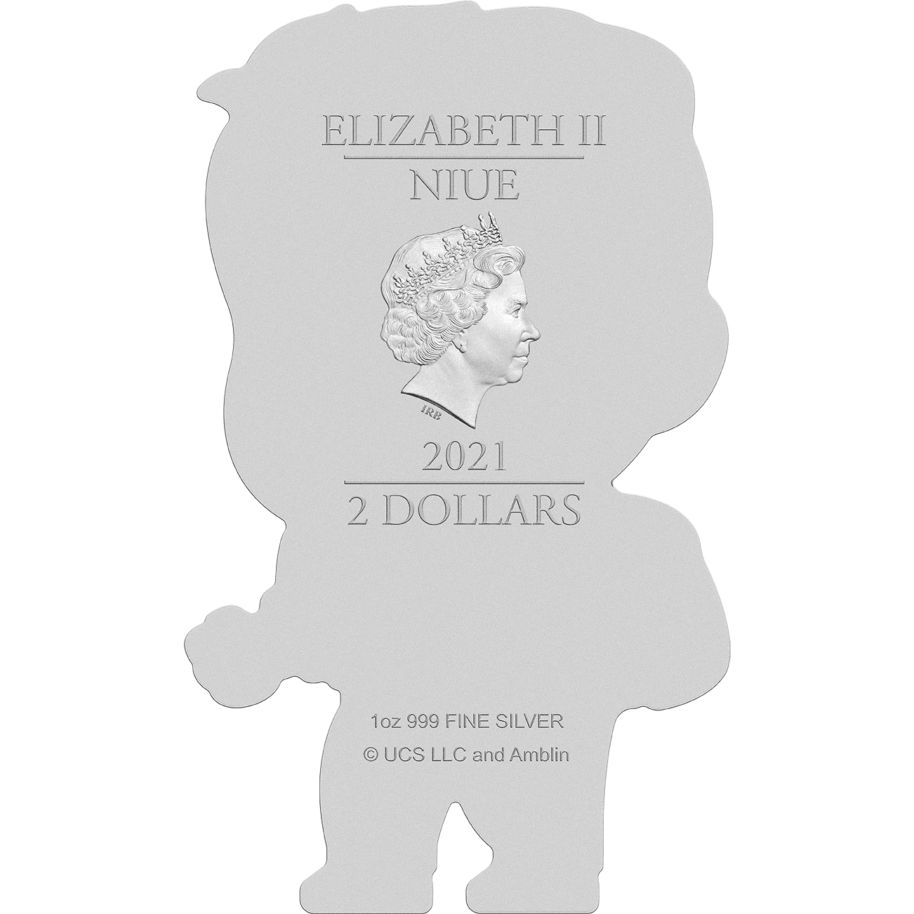 Back to the Future Limited Edition 2021 Biff Tannen shaped 1oz silver coin Commemorative Coin The Coin Company
