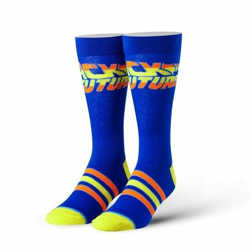 Back to the Future "Flames" Men's Straight Crew Socks (Size 6-13) Socks Odd Sox