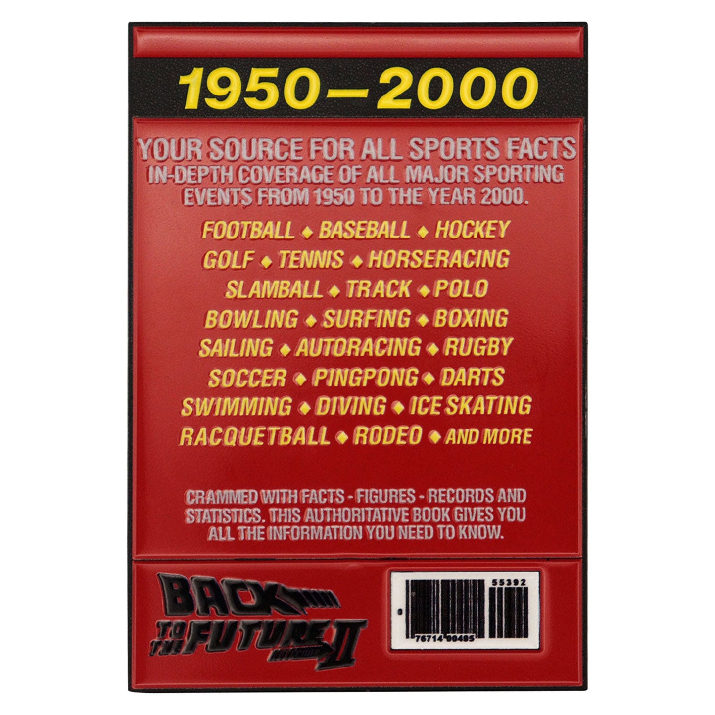 Back to the Future Part II Limited Edition Sports Almanac Ingot Commemorative Ingot Fanattik