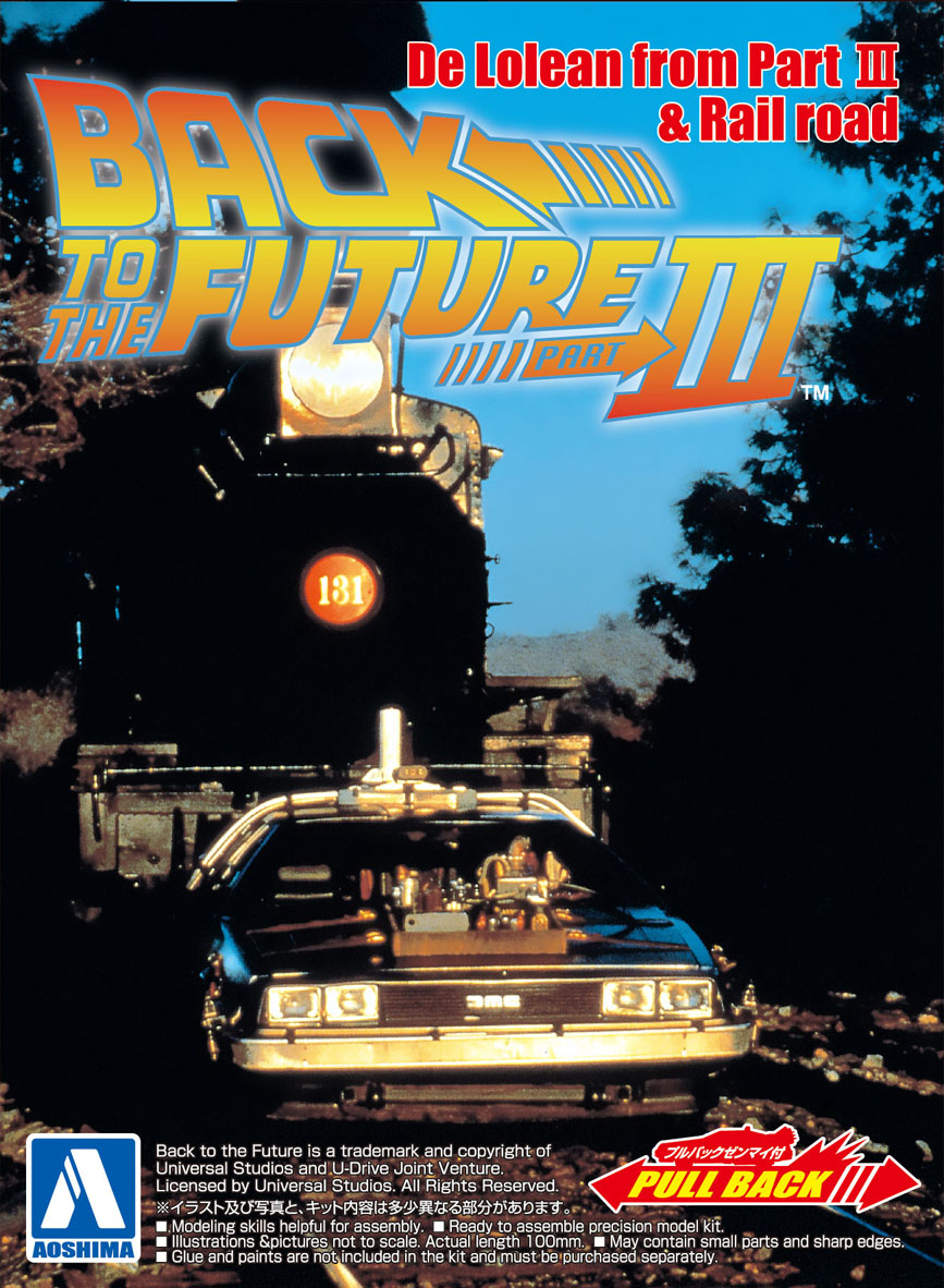 Model Kit - Back To The Future Part III Pull-back DeLorean 1:43 Scale Plastic Model Kit