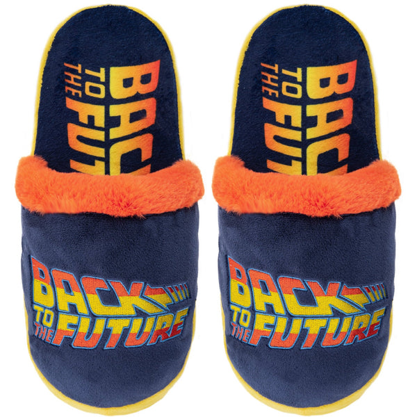 Back to the Future Fuzzy Slides Slippers Odd Sox