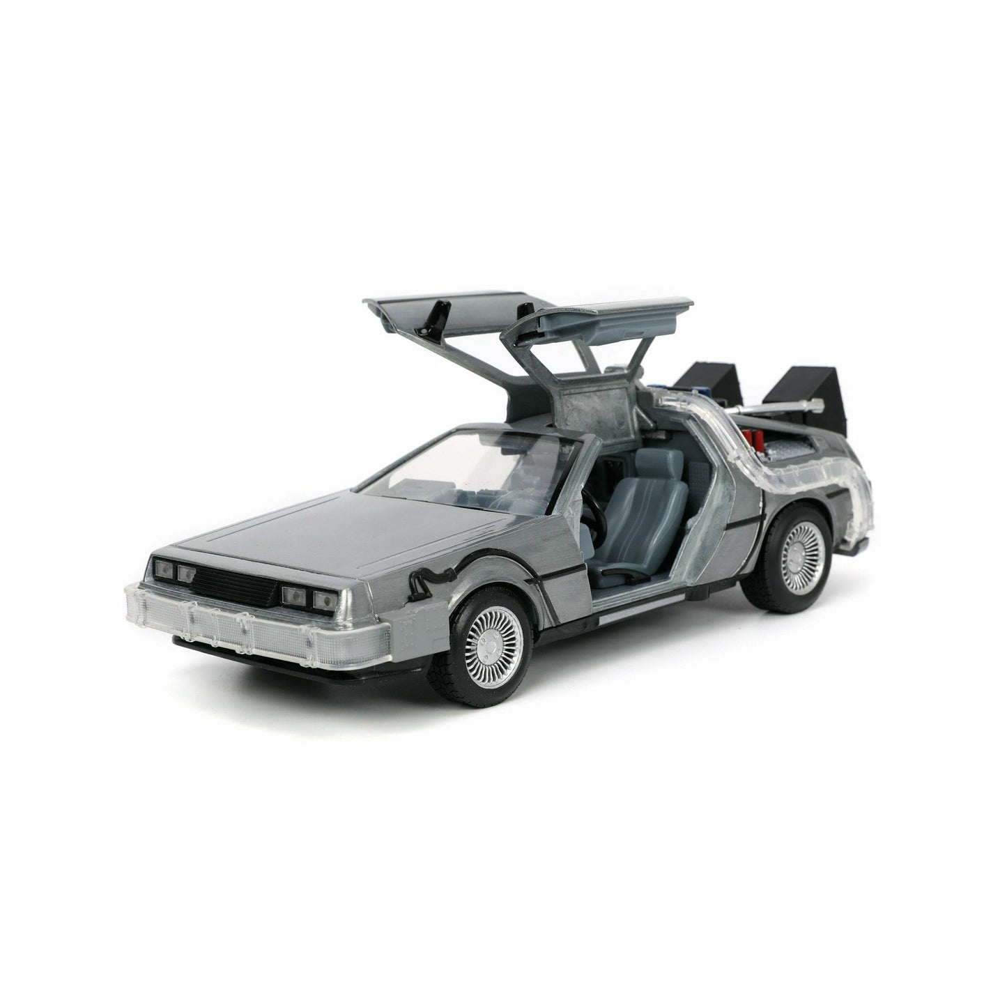 Back to the Future die-cast 1:24 scale "Hollywood Rides" light-up DeLorean Time Machine Die-cast Model Cars Jada