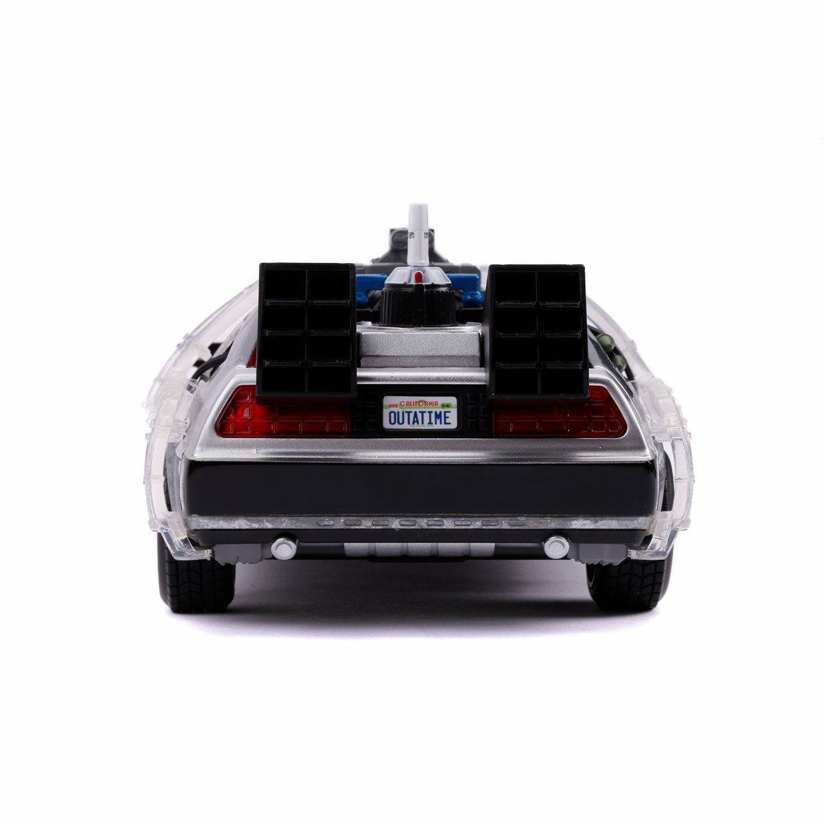 Back to the Future Part II die-cast 1:24 scale "Hollywood Rides" light-up DeLorean Time Machine Die-cast Model Cars Jada Toys