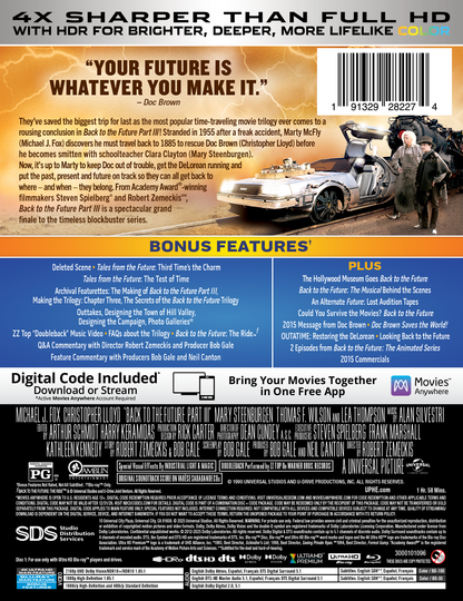 Back to the Future Part III Limited Edition Steelbook (4K Ultra HD + Blu-ray™ + Digital Code) [PRE-ORDER: Expected Availability October 14, 2025!]