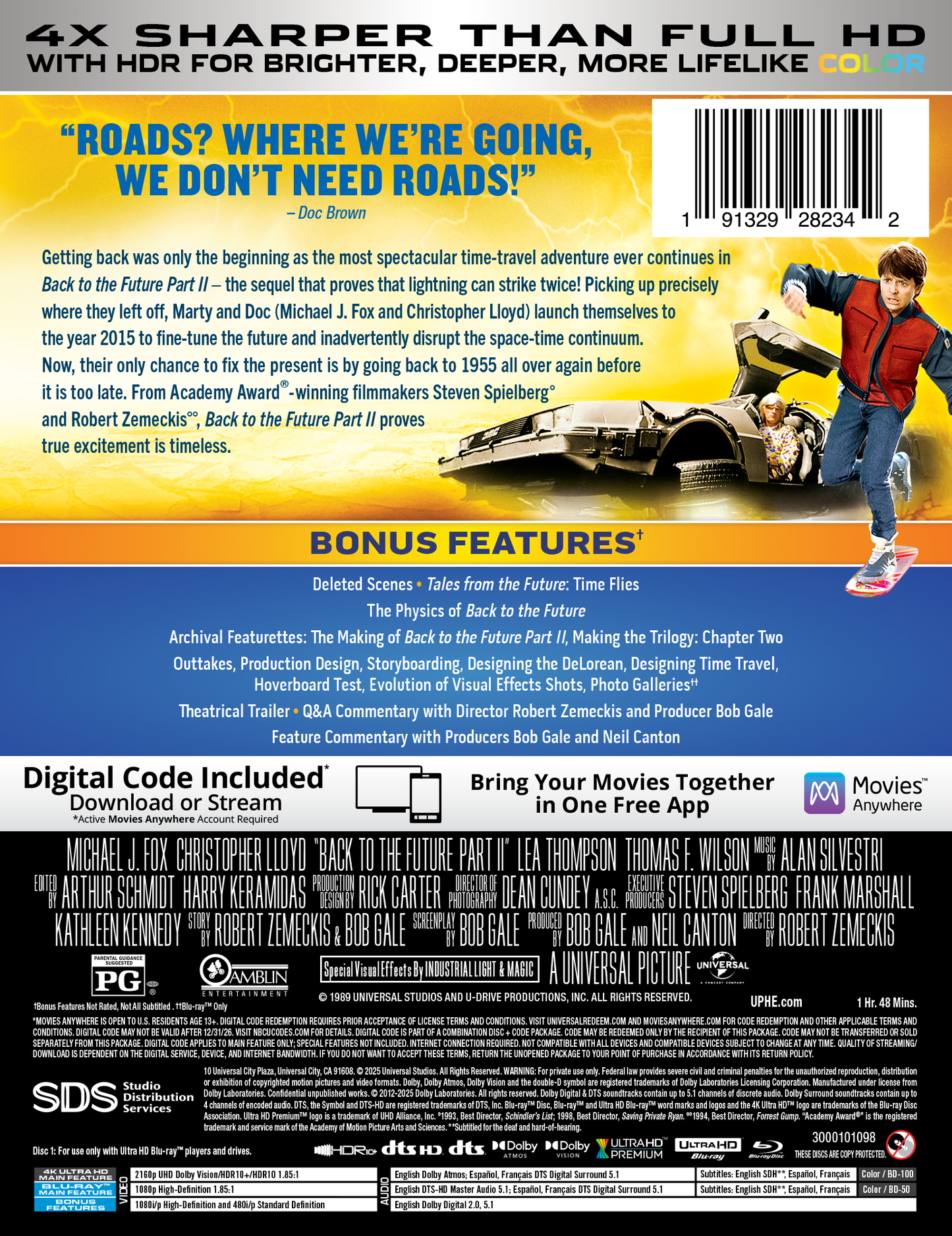 Back to the Future Part II Limited Edition Steelbook (4K Ultra HD + Blu-ray™ + Digital Code) [PRE-ORDER: Expected Availability October 14, 2025!]