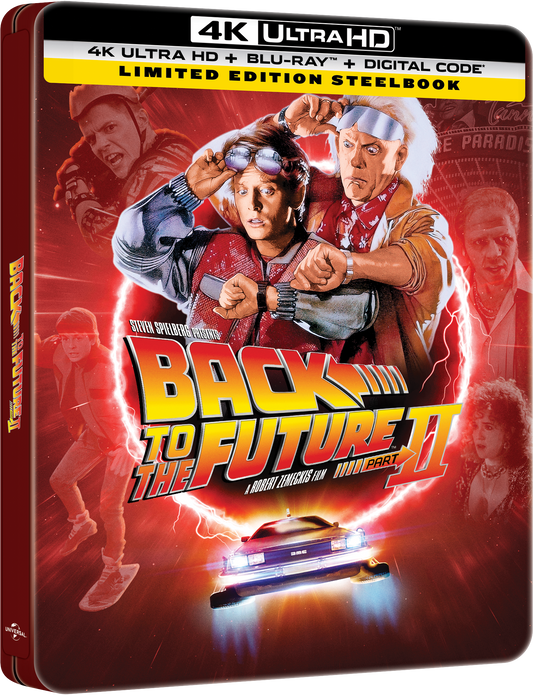 Back to the Future Part II Limited Edition Steelbook (4K Ultra HD + Blu-ray™ + Digital Code) [PRE-ORDER: Expected Availability October 14, 2025!]