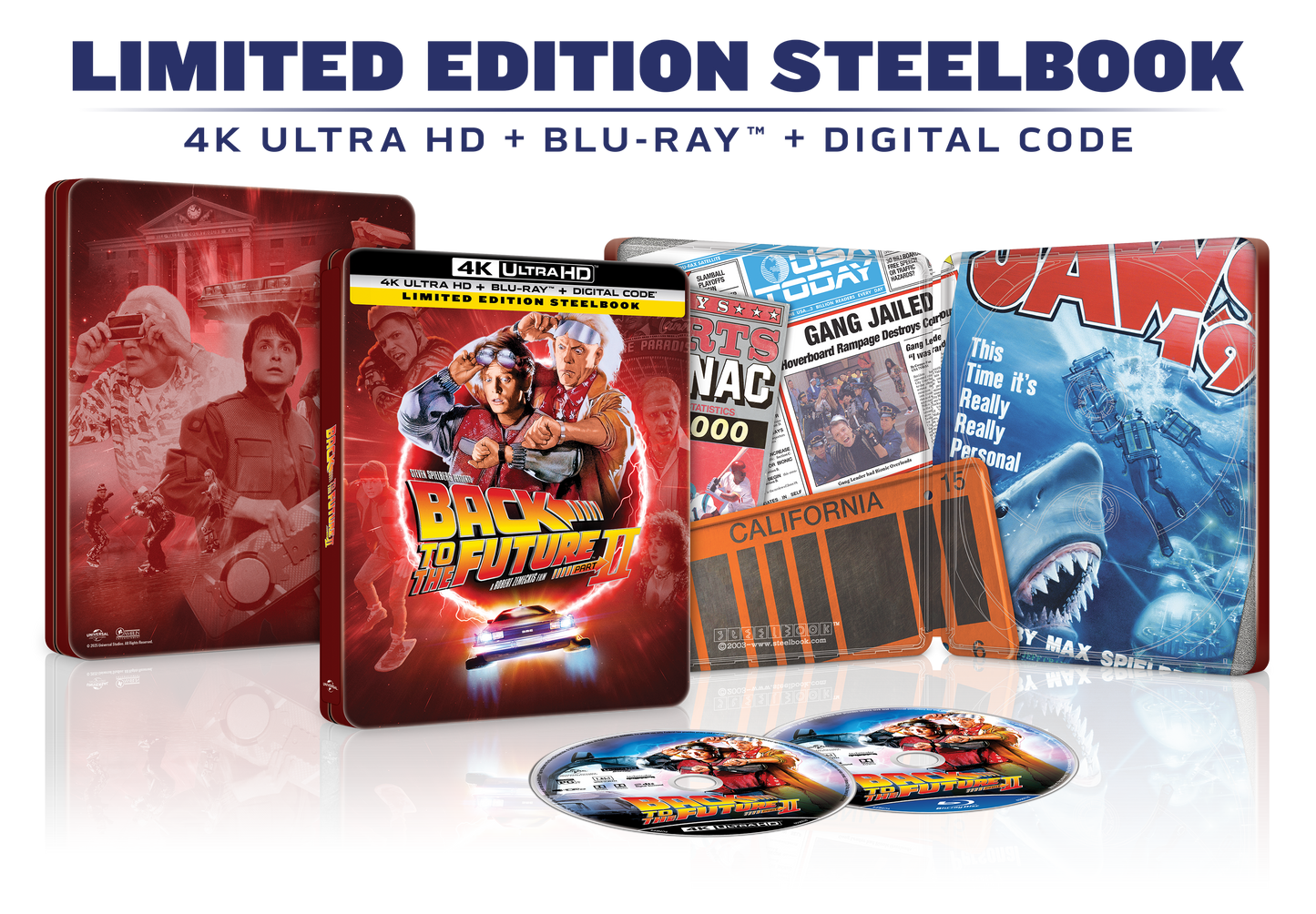 Back to the Future Part II Limited Edition Steelbook (4K Ultra HD + Blu-ray™ + Digital Code) [PRE-ORDER: Expected Availability October 14, 2025!]