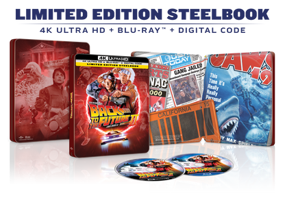 Back to the Future Part II Limited Edition Steelbook (4K Ultra HD + Blu-ray™ + Digital Code) [PRE-ORDER: Expected Availability October 14, 2025!]