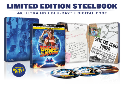 Back to the Future Limited Edition Steelbook (4K Ultra HD + Blu-ray™ + Digital Code) [PRE-ORDER: Expected Availability October 14, 2025!]