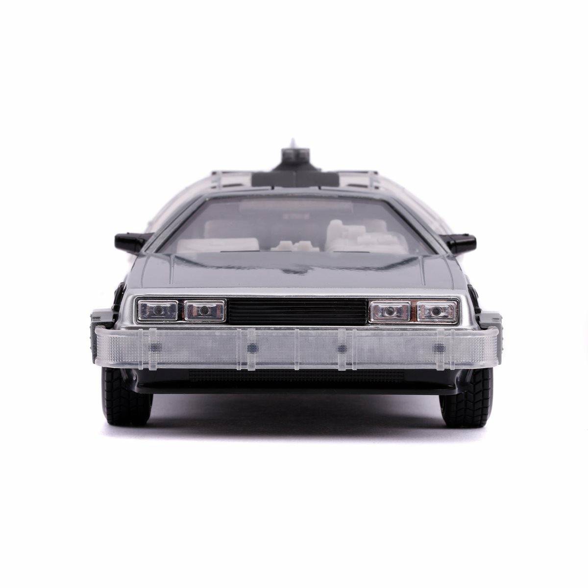Back to the Future Part II die-cast 1:24 scale "Hollywood Rides" light-up DeLorean Time Machine Die-cast Model Cars Jada Toys