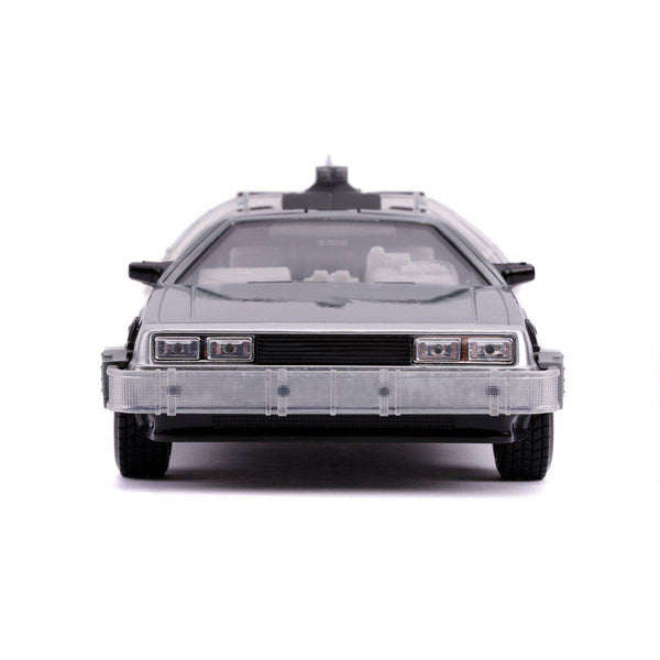 Back to the Future Part II die-cast 1:24 scale "Hollywood Rides" light-up DeLorean Time Machine Die-cast Model Cars Jada