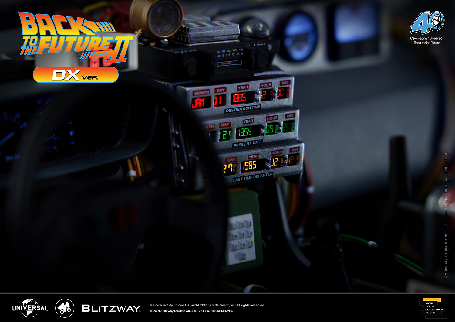 BLITZWAY Back to the Future Part II 1:6 scale DeLorean Time