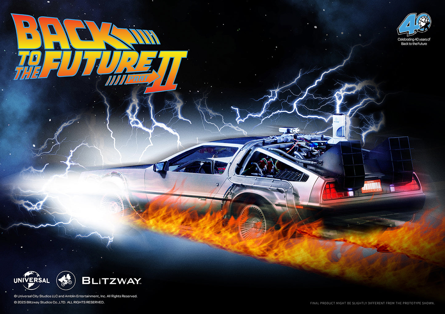 BLITZWAY Back to the Future Part II 1:6 scale DeLorean Time Machine w/ Special Promotional Items [PRE-SOLD OUT: Expected Availability Q4 2025]