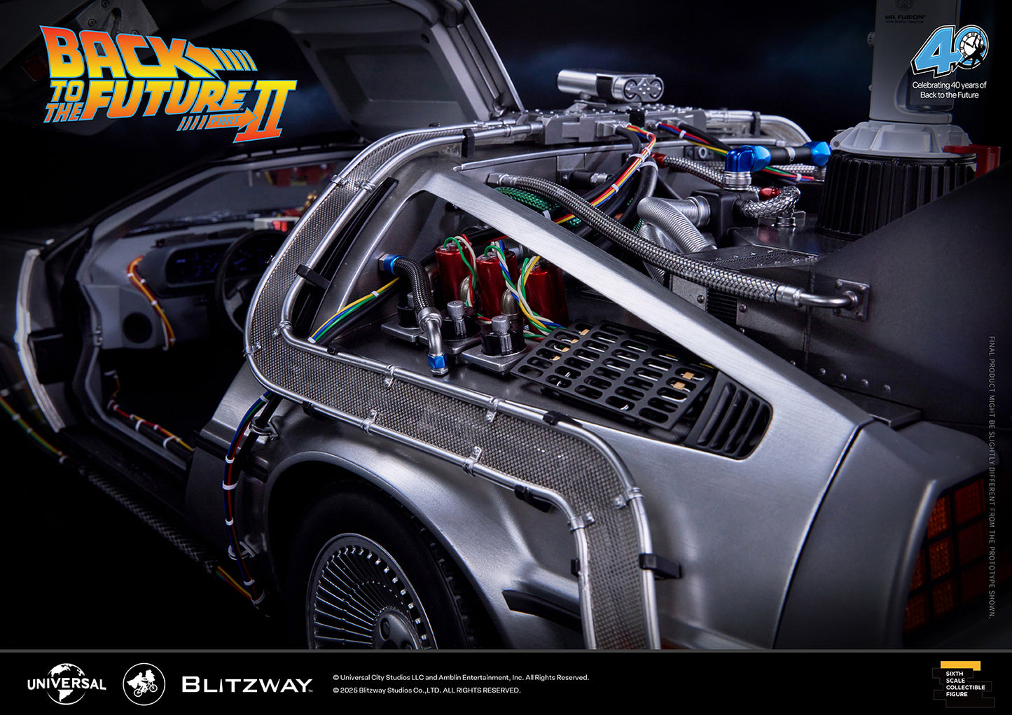 BLITZWAY Back to the Future Part II 1:6 scale DeLorean Time Machine w/ Special Promotional Items [PRE-SOLD OUT: Expected Availability Q4 2025]