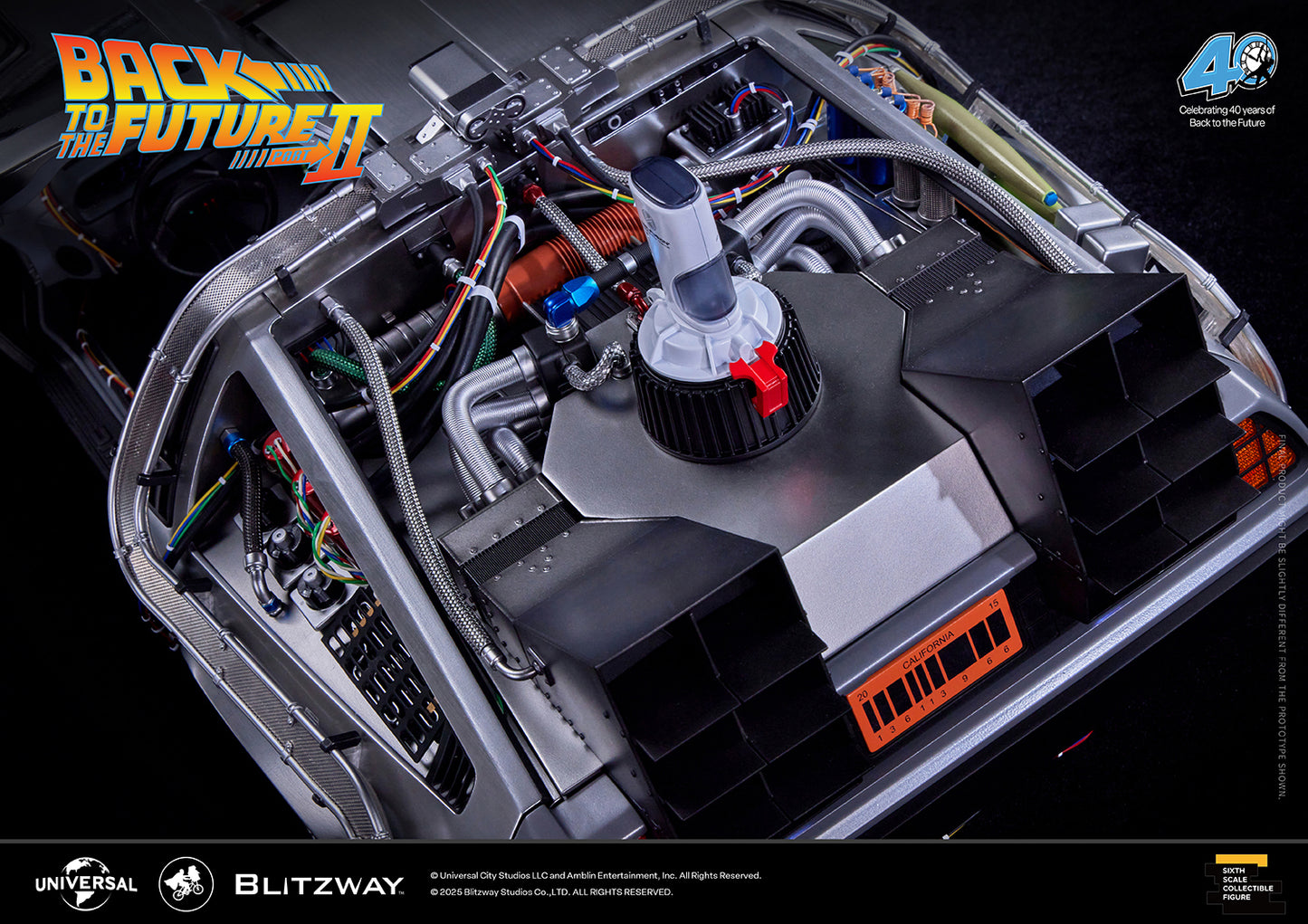 BLITZWAY Back to the Future Part II 1:6 scale DeLorean Time Machine w/ Special Promotional Items [PRE-SOLD OUT: Expected Availability Q4 2025]