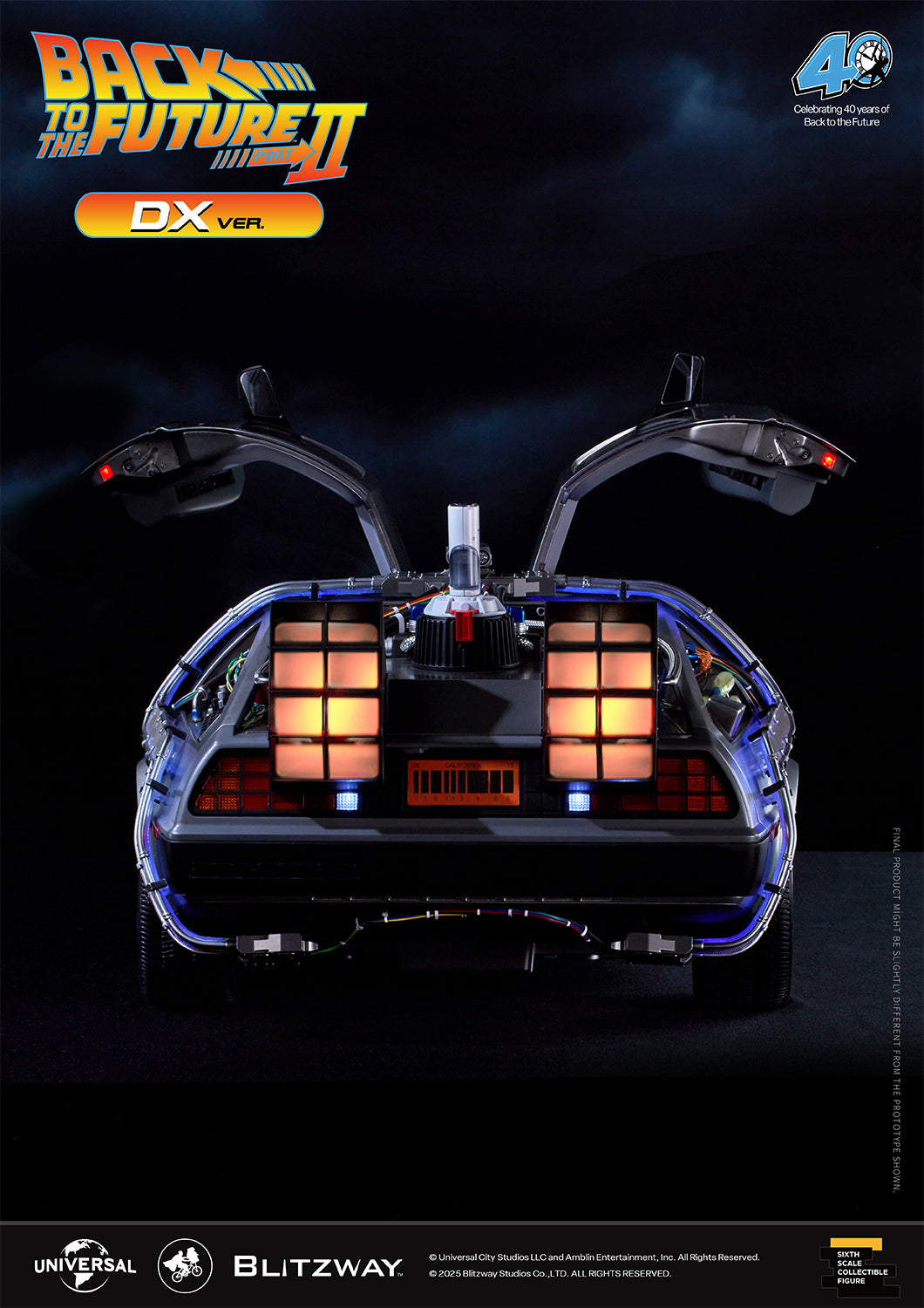 BLITZWAY Back to the Future Part II 1:6 scale DeLorean Time Machine (Deluxe Version) [PRE-ORDER: Expected Availability Q4 2025]