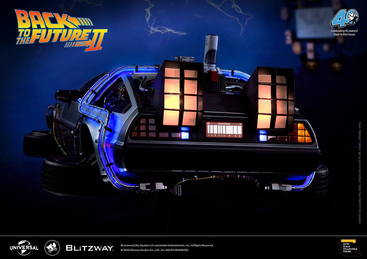 BLITZWAY Back to the Future Part II 1:6 scale DeLorean Time Machine (Standard Version) [PRE-ORDER: Expected Availability Q4 2025]