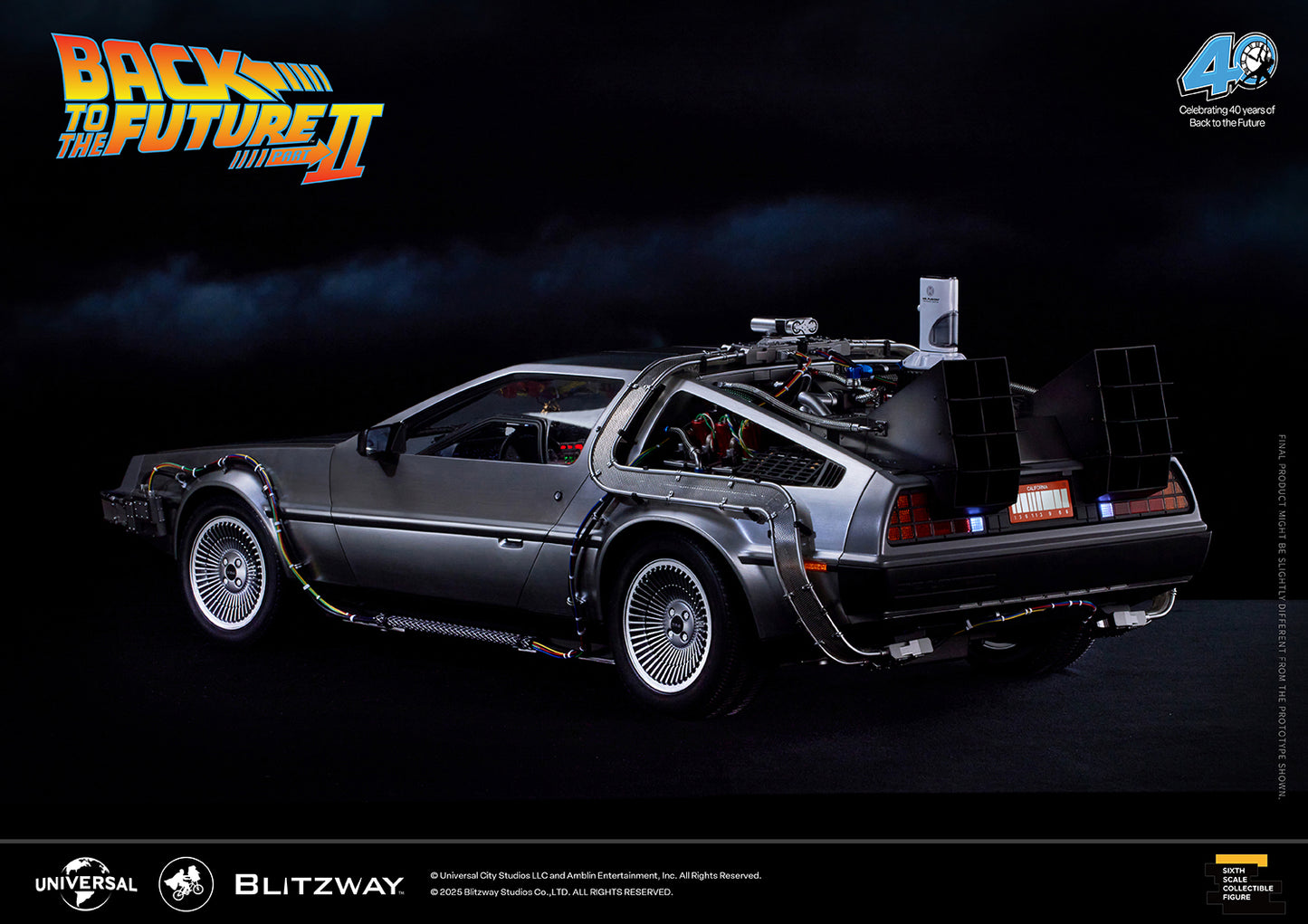 BLITZWAY Back to the Future Part II 1:6 scale DeLorean Time Machine (Standard Version) [PRE-ORDER: Expected Availability Q4 2025]