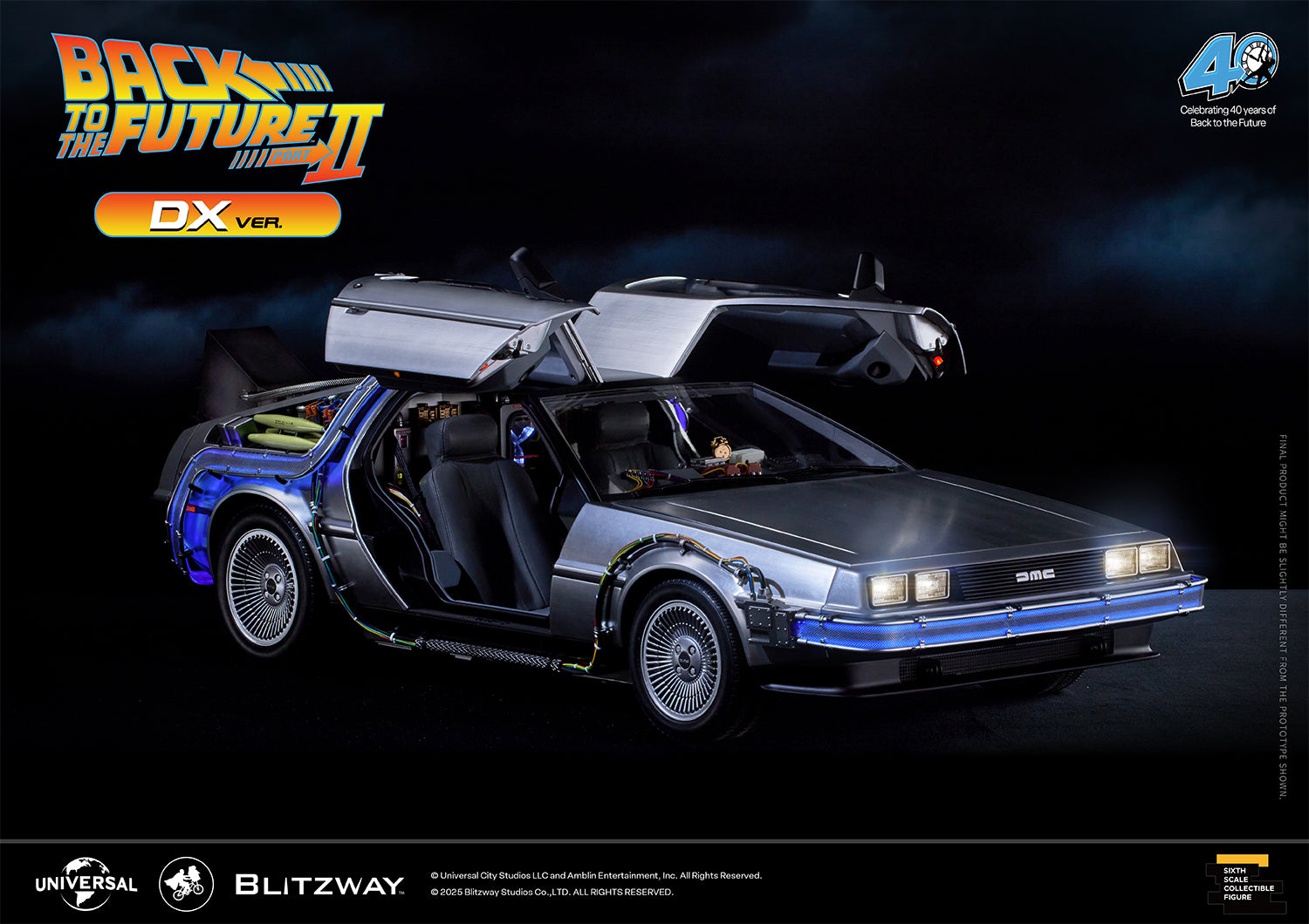 BLITZWAY Back to the Future Part II 1:6 scale DeLorean Time
