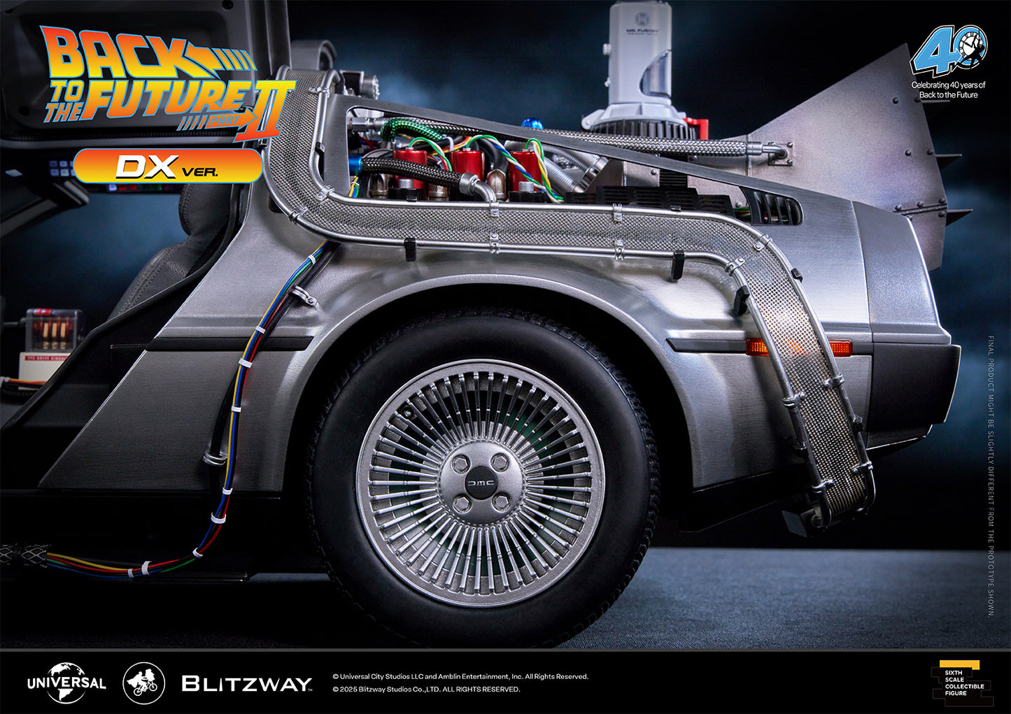 BLITZWAY Back to the Future Part II 1:6 scale DeLorean Time Machine (Deluxe Version) [PRE-ORDER: Expected Availability Q4 2025]