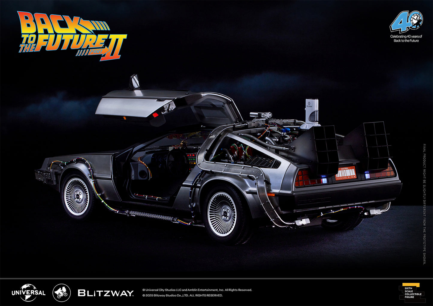 BLITZWAY Back to the Future Part II 1:6 scale DeLorean Time Machine (Standard Version) [PRE-ORDER: Expected Availability Q4 2025]