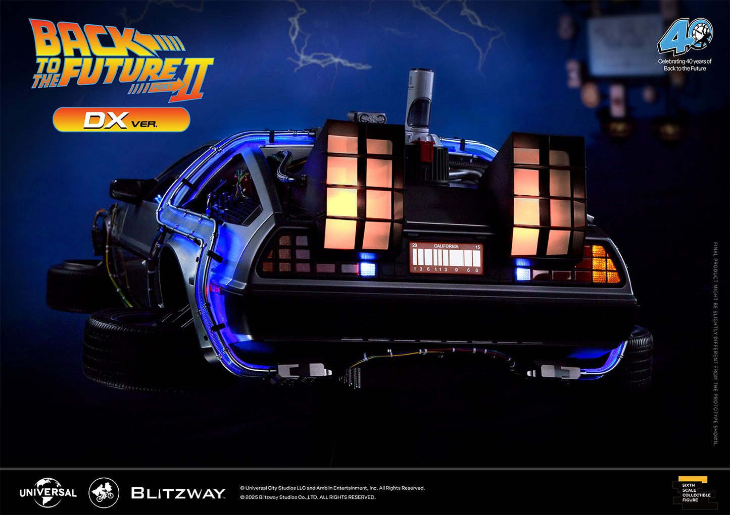 BLITZWAY Back to the Future Part II 1:6 scale DeLorean Time Machine (Deluxe Version) [PRE-ORDER: Expected Availability Q4 2025]