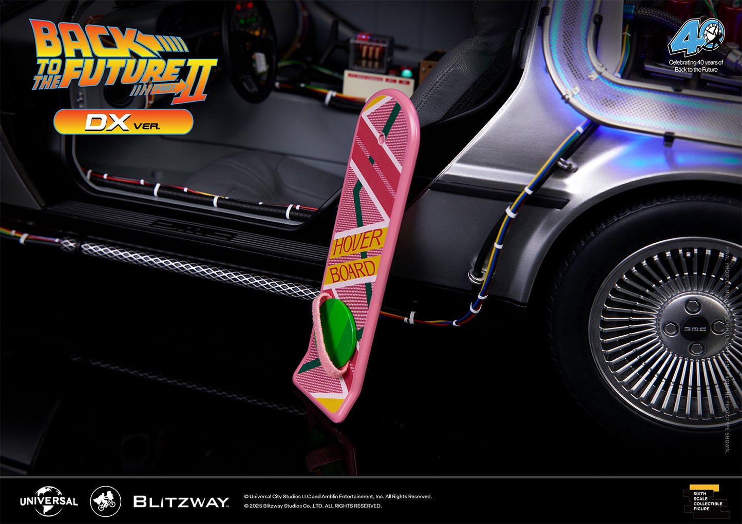 BLITZWAY Back to the Future Part II 1:6 scale DeLorean Time Machine (Deluxe Version) [PRE-ORDER: Expected Availability Q4 2025]