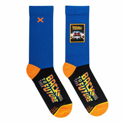 Back to the Future "Patch" Men's Crew Sideways Socks (Size 8-12) Socks Odd Sox
