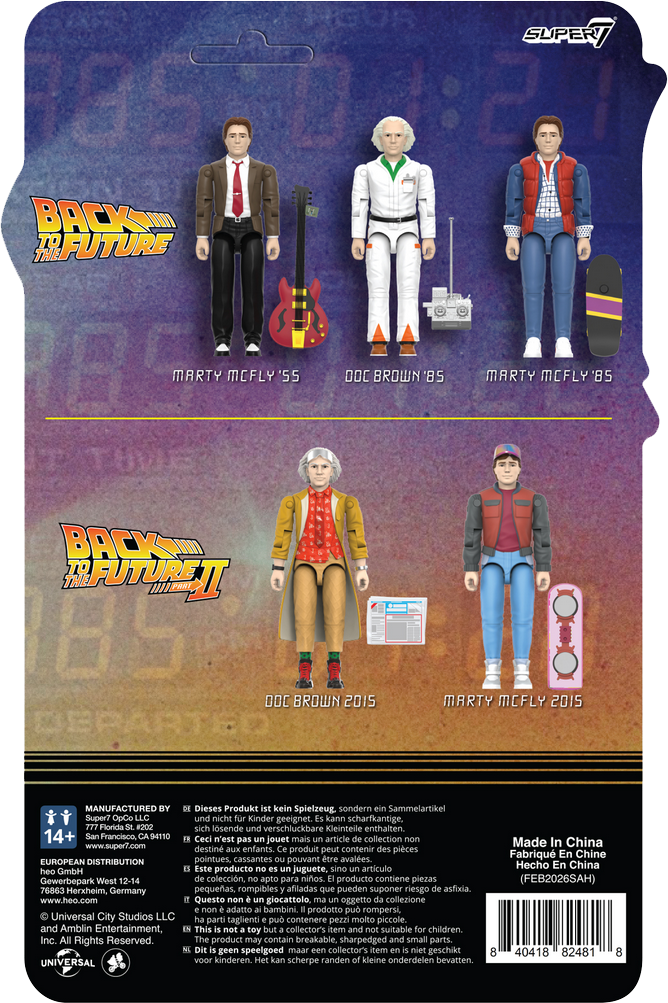 ReAction Back to the Future Part II ReAction+ Wv2 Doc Brown 2015 3¾-inch Retro Action Figure [Expected Availability: August 2026]