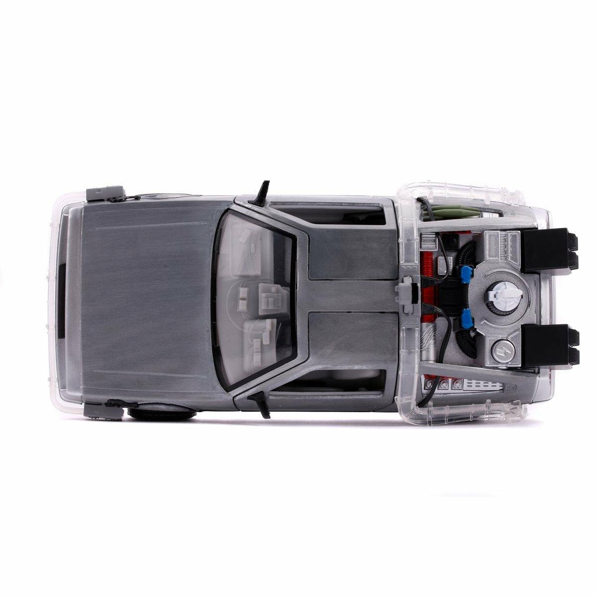 Back to the Future Part II die-cast 1:24 scale "Hollywood Rides" light-up DeLorean Time Machine Die-cast Model Cars Jada Toys