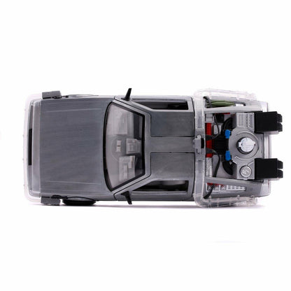 Back to the Future Part II die-cast 1:24 scale "Hollywood Rides" light-up DeLorean Time Machine Die-cast Model Cars Jada Toys