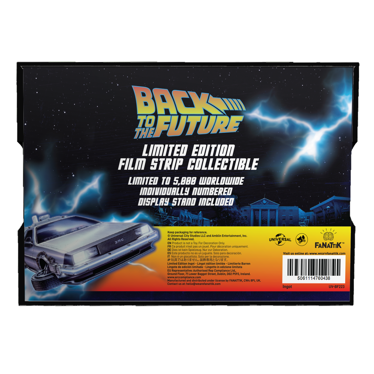PRE-ORDER | Back to the Future Limited Edition Metal Film Strip Collectible Ingot [Expected Availability: November/December 2026]