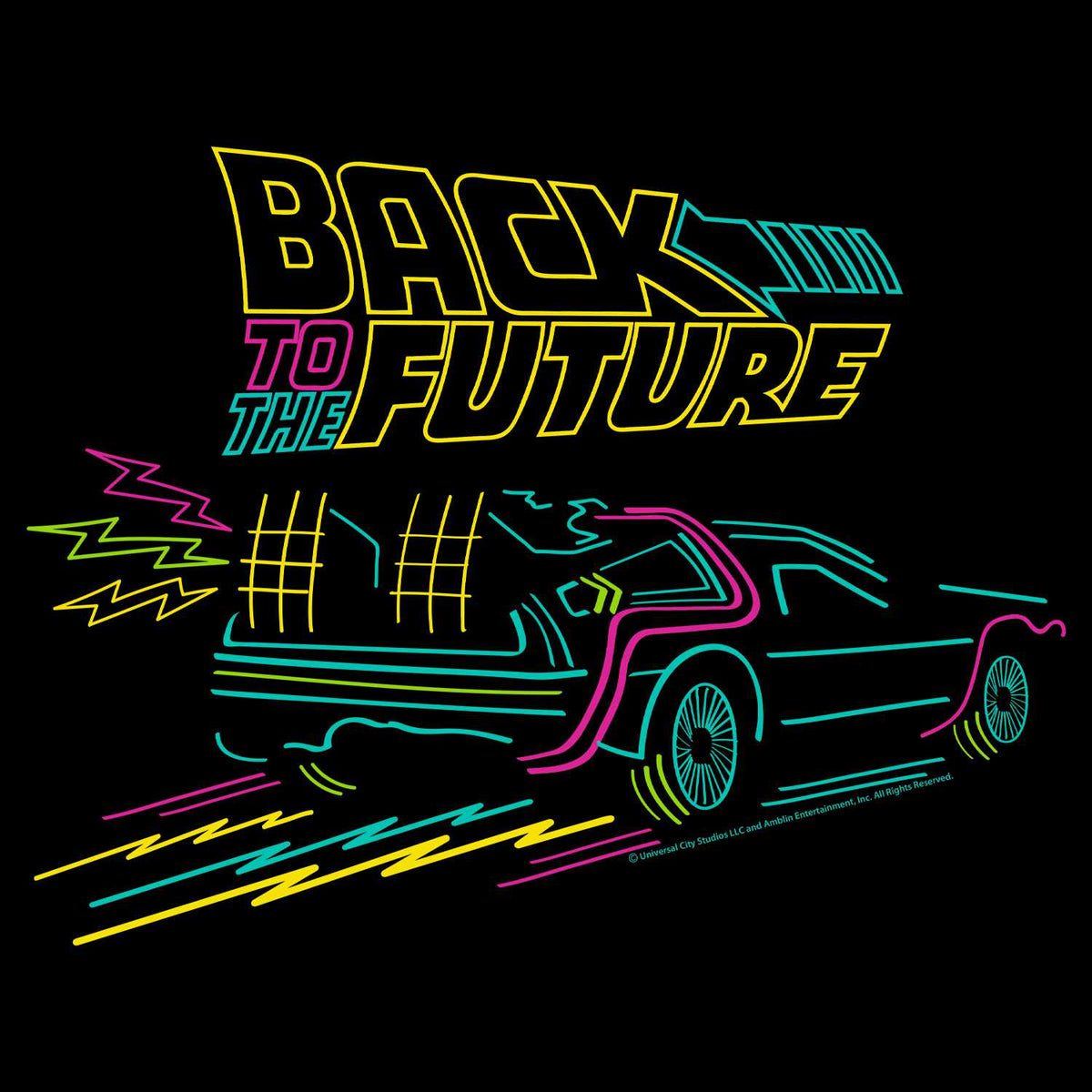 PREMIUM | Back to the Future - NEONFUTURE Adult Shirt