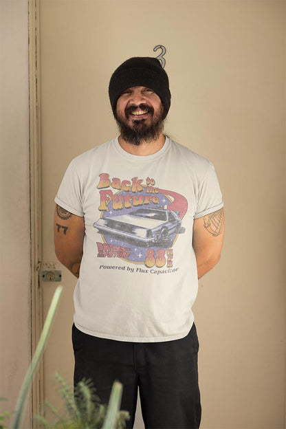 PREMIUM | Back to the Future - BTTF STARS AND RETRO FONT Adult Shirt