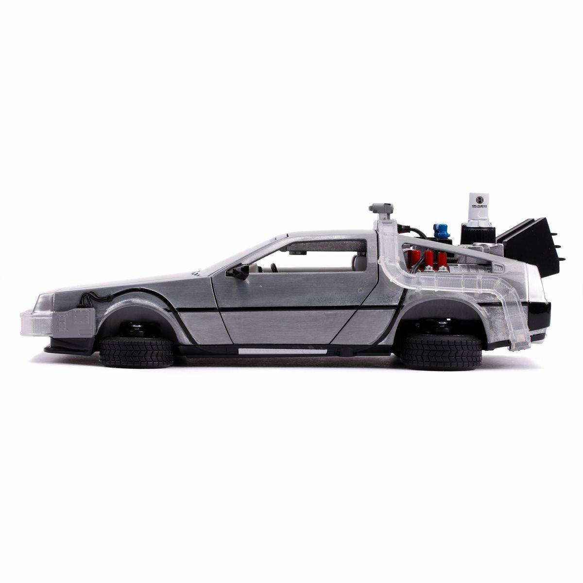 Back to the Future Part II die-cast 1:24 scale "Hollywood Rides" light-up DeLorean Time Machine Die-cast Model Cars Jada Toys