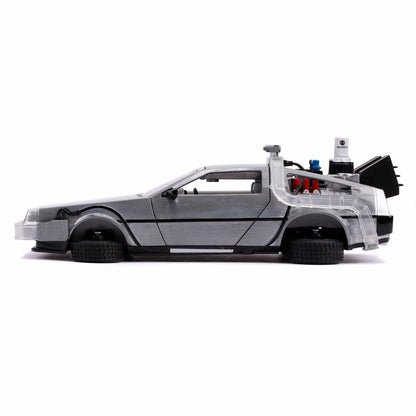 Back to the Future Part II die-cast 1:24 scale "Hollywood Rides" light-up DeLorean Time Machine Die-cast Model Cars Jada Toys