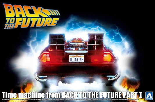 Back to the Future DeLorean Time Machine 1:24 Scale Model Kit [PRE-ORDER: Expected Availability June 2024!] Model Kit Aoshima