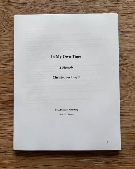 PRE-ORDER | 'In My Own Time: A Memoir' — by Christopher Lloyd [Street Date: October 27, 2026]