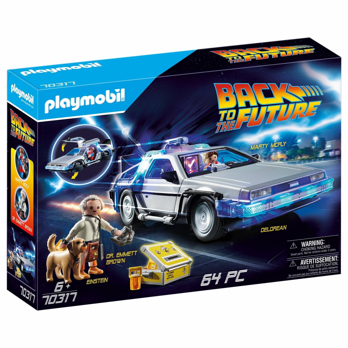 Playmobil Back to the Future 64-piece DeLorean playset with 3 vinyl figures Vinyl Toy Playmobil