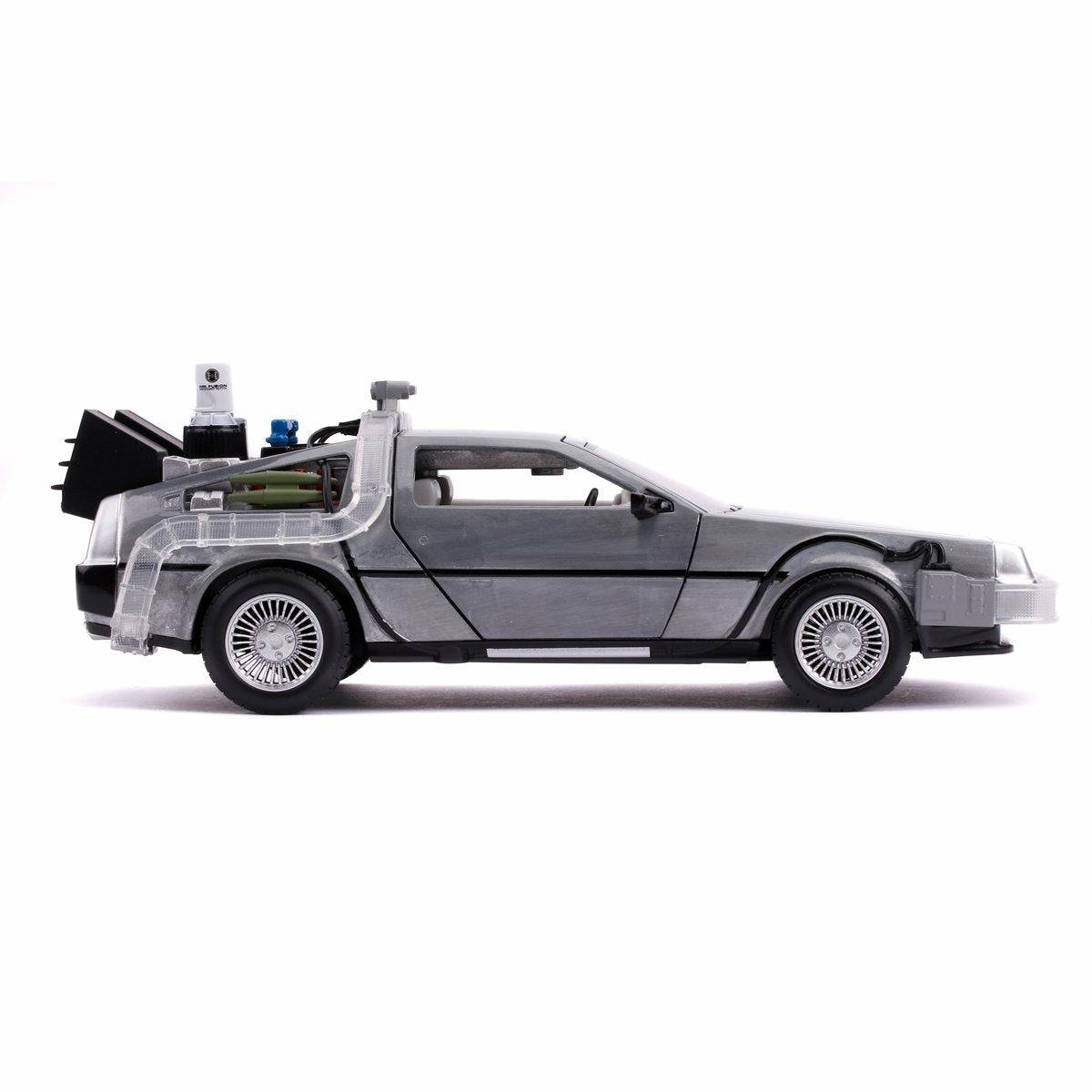 Back to the Future Part II die-cast 1:24 scale "Hollywood Rides" light-up DeLorean Time Machine Die-cast Model Cars Jada Toys