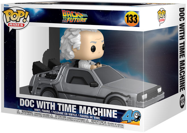 Funko POP! Rides Deluxe: Back to the Future Doc Brown w/ Time