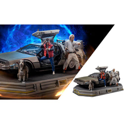 Iron Studios Back to the Future DeLorean Full Set 1:10 Scale Statue [PRE-ORDER: Expected Availability Apr - Jun 2024!] Statue Iron Studios