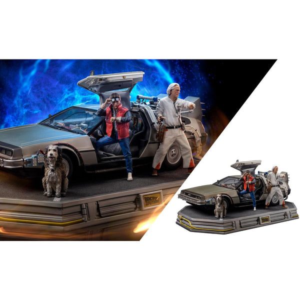 Iron Studios Back to the Future DeLorean Full Set 1:10 Scale Statue [PRE-ORDER: Expected Availability Apr - Jun 2024!] Statue Iron Studios