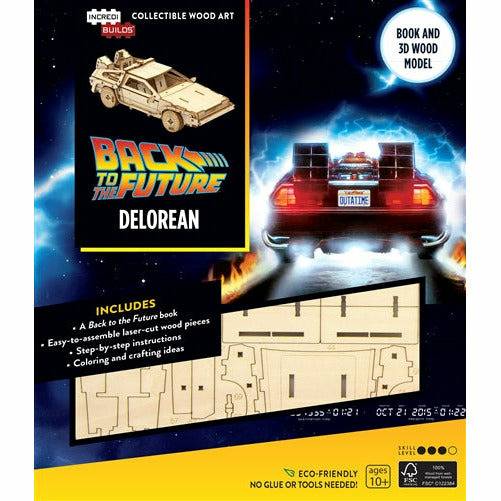 IncrediBuilds: Back to the Future: DeLorean Book and 3D Wood Model Model Kit Insight Editions