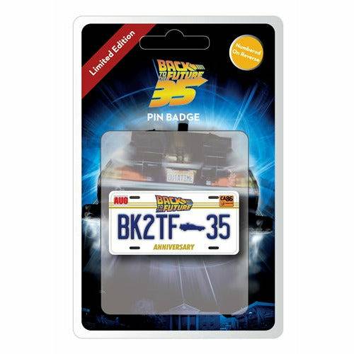 Back to the Future Limited Edition 35th Anniversary License Plate Pin Badge Pin Badge Fanattik