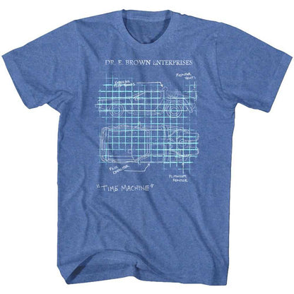 PREMIUM | Back to the Future - CAR SCHEMATIC Adult Shirt