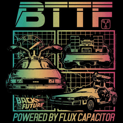 PREMIUM | Back to the Future - BACK TO THE FUTURE POWERED BY FLUX CAPACITOR Adult Shirt